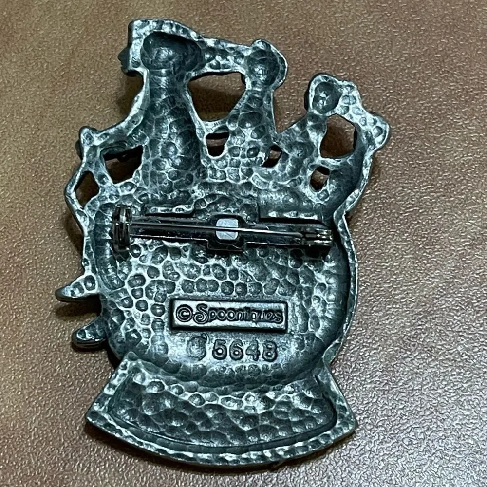 Spoontiques Soccer Mom Driving a Soccer Ball Pewter Brooch Pin Hat Charm Sporty